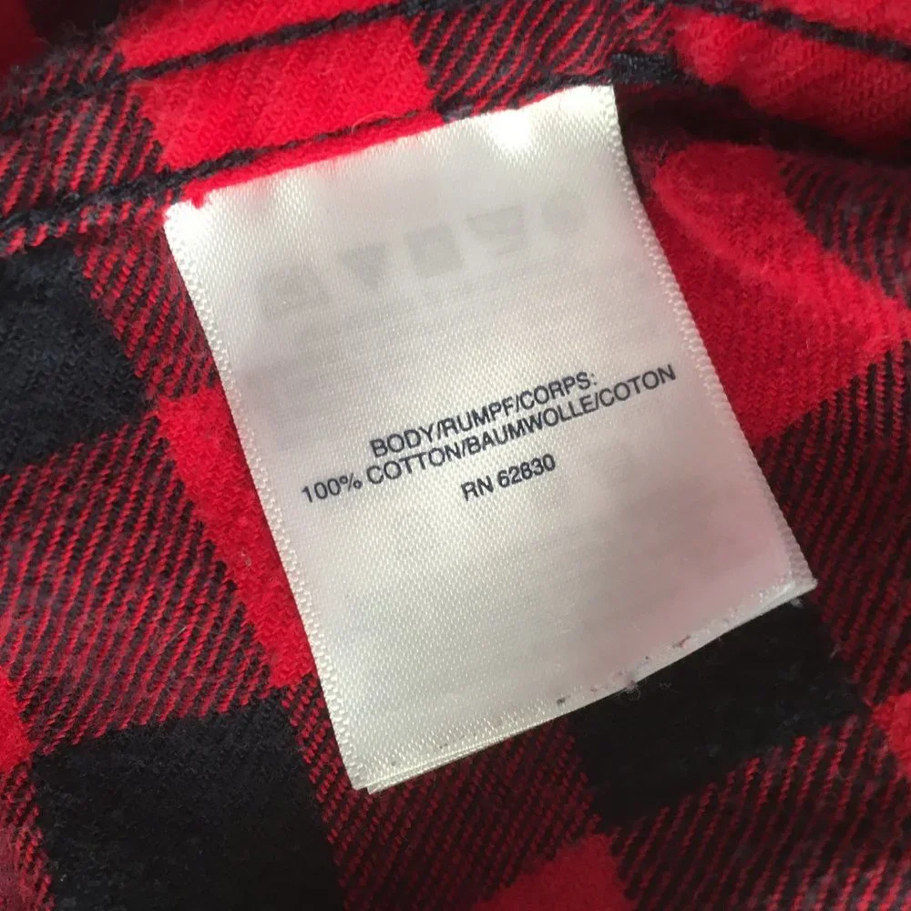 Lands' End buffalo plaid flannel shirt 4-5